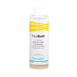 Dermarite 0028 TotalBath Lotionized Skin and Hair Cleanser 7.5oz Bottle Case48