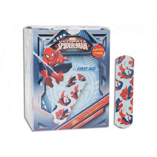 Dukal 1087737 Adhesive Bandages Pediatric Spiderman Bx100