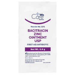 Dynarex 1171 Bacitracin Zinc Ointment Packet Box of 144