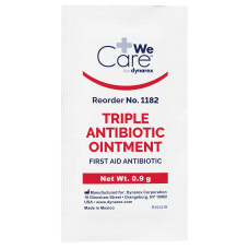 Dynarex 1182 Triple Antibiotic Ointment 0.9gm Packet Box of 144