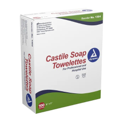 Dynarex 1304 Castile Soap Towelettes Box100