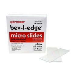 Propper 153001 Bev-L-Edge Microscope Slides 3x1 Plain Box144