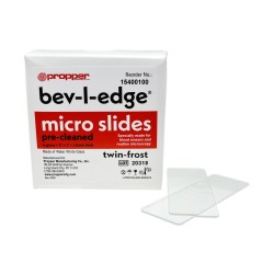 Propper 154001 Bev-L-Edge Microscope Slide 3x1 Frosted Box144