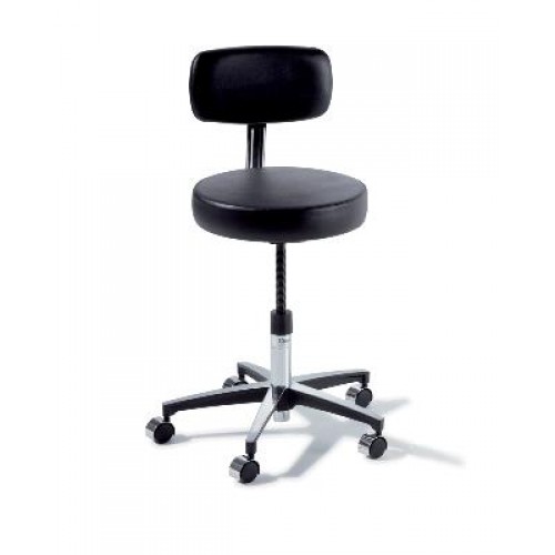 Midmark Ritter 275 Adjustable Stool with Chrome Base and Backrest