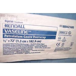 Kendall 8884421600 Petrolatum Gauze 0.5x72 Tube Foil Packs with Foil Overwrap Box12