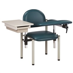 Clinton 6059-U SC Blood Draw Chair with Flip Arm and Drawer