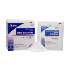 Dukal 6122 Gauze Sponges 2x2 4Ply Sterile Bx50