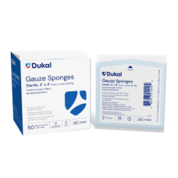 Dukal 6408 Gauze Sponges 4x4 8Ply Sterile Box100