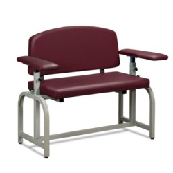 Clinton 66000-2S Lab X Extra Wide Blood Draw Chair with Straight Arms