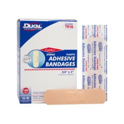 Dukal 7616 Adhesive Bandage Sheer 3/4x3 Box100