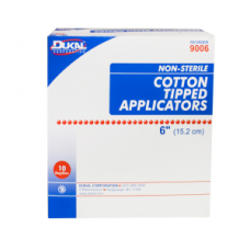 Dukal 9006 Cotton Tip Applicator Non-Sterile 6" Box1000