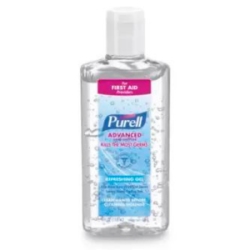 Gojo 9651-24 Purell Advanced Hand Sanitizer Gel 4oz Flip Top Cap Bottle Case24