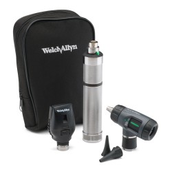 Welch Allyn Diagnostic Set with Standard Ophthalmoscope, MacroView Otoscope, Rechargeable Handle and Soft Case 