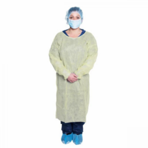 Dukal 301 Isolation Gown Yellow Universal Size Case50