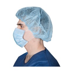 Dukal 324-10 Bouffant Cap 24" Blue Bg100