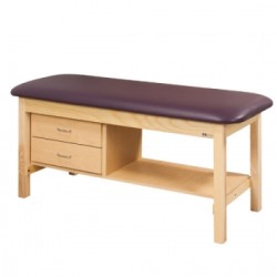 Clinton 1300 Classic Flat Top Treatment Table with Shelf and Drawers