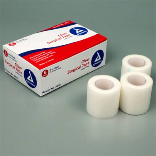 Dynarex Clear Surgical Tape - 2in x 10yd - Bx6