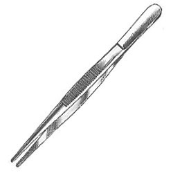 SMS Brand 77645 Dressing Forcep Serrated Tip & Serrated Handle 4.5"